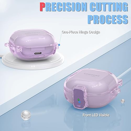 Miniatura 5 de Inesore Funda para Samsung Galaxy Buds Pro 2Buds 2 FundaGalaxy Buds FE CaseGalaxy Buds LiveGalaxy Buds Pro Case, Funda transparente con bloqueo