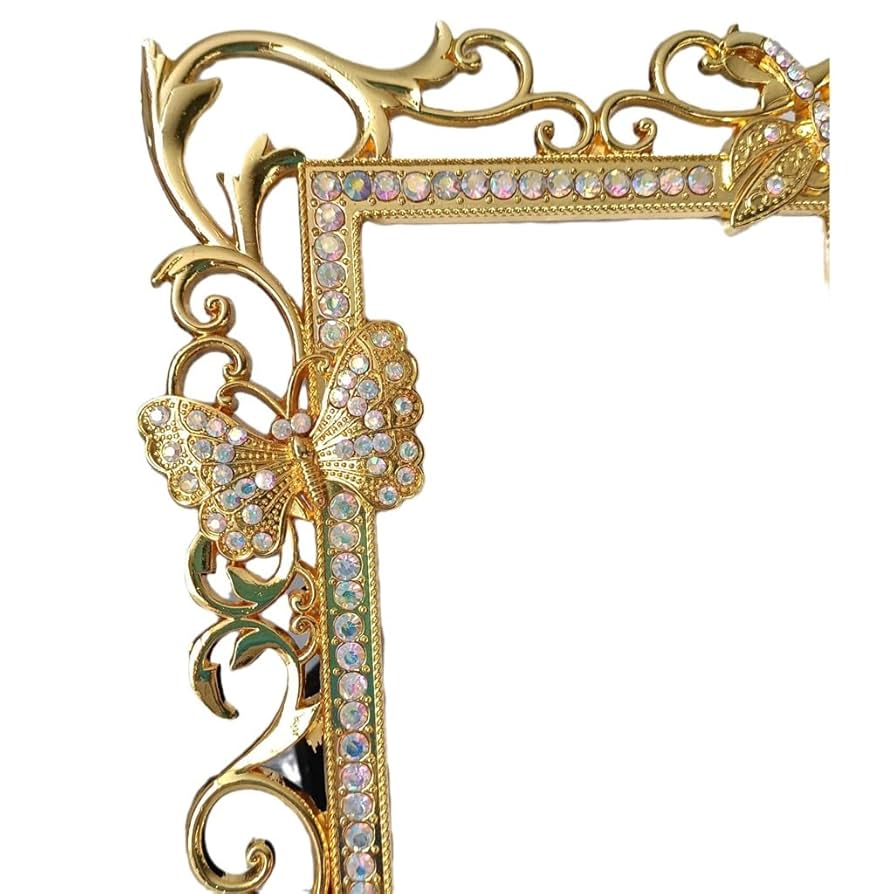 装飾的金色フレーム風景画 Amazon.com - NSUQOA JSEIAJB Golden Metal Photo Frame Home