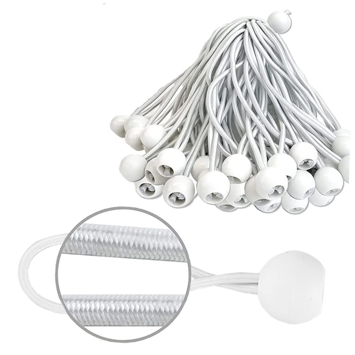 Sosoport Corda Elastica Resistente Confezione Da 50 Per Legare Teloni Di Baldacchino