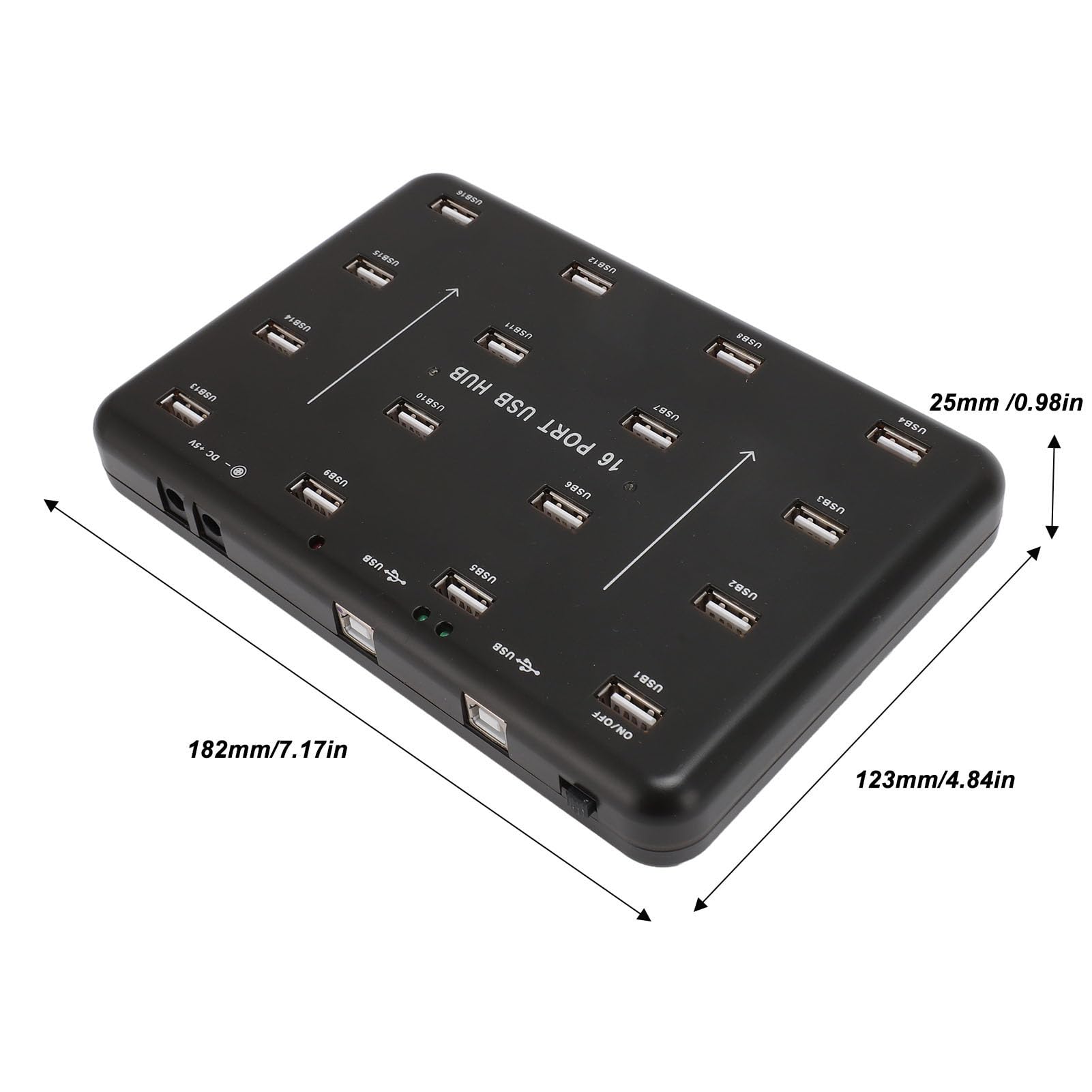 Quemador Clonador Duplicador de Unidad Flash USB, Concentrador USB de 16 Puertos, Copiadora de Unidad Flash USB 2.0, para Tarjeta SD TF, Unidad Flash USB, HDD (Enchufe de la UE)