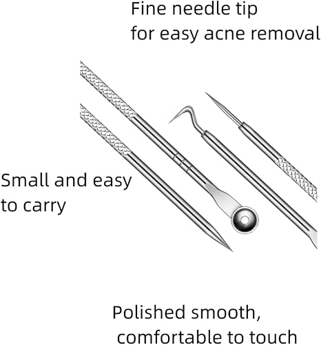 Miniatura 5 de Pinzas faciales profesionales para puntos negros, kit extractor de acné, herramienta para reventar espinillas, clip para espinillas, clip para acné,