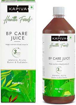 Kapiva BP Care Juice - 100% Ayurvedic Juice for Controlling Blood Pressure & Cholesterol Level | Arjuna, Shankhpushpi & 8 Other Herbs 1 Litre