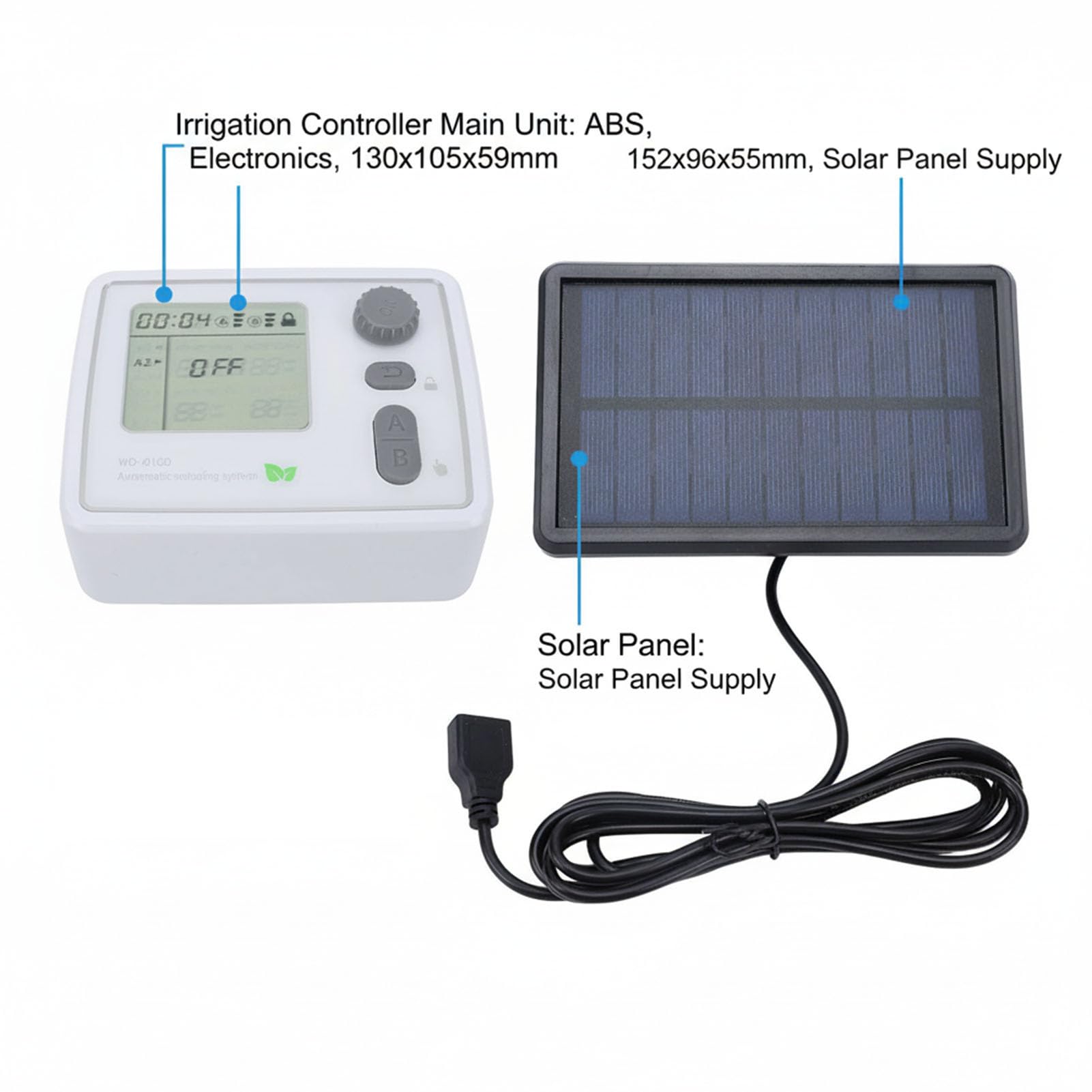 Haofy Kit D'irrigation Solaire Goutte à Goutte, Système D'arrosage Automatique Intelligent avec 2 Pompes 20 Pots pour Balcon Jardin Patio
