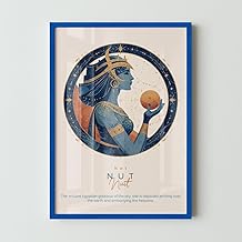 Naia - Egyptian Mythology - Egyptian God Designed - Nut - Black Wooden Poster - 30x40