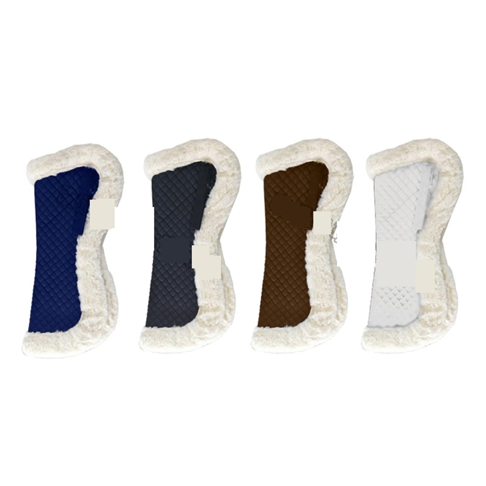 Mantilla para Caballo Almohadilla for silla de montar caballo felpa lana, cojín grueso absorbente el sudor, almohadillas competición ecuestre(White)