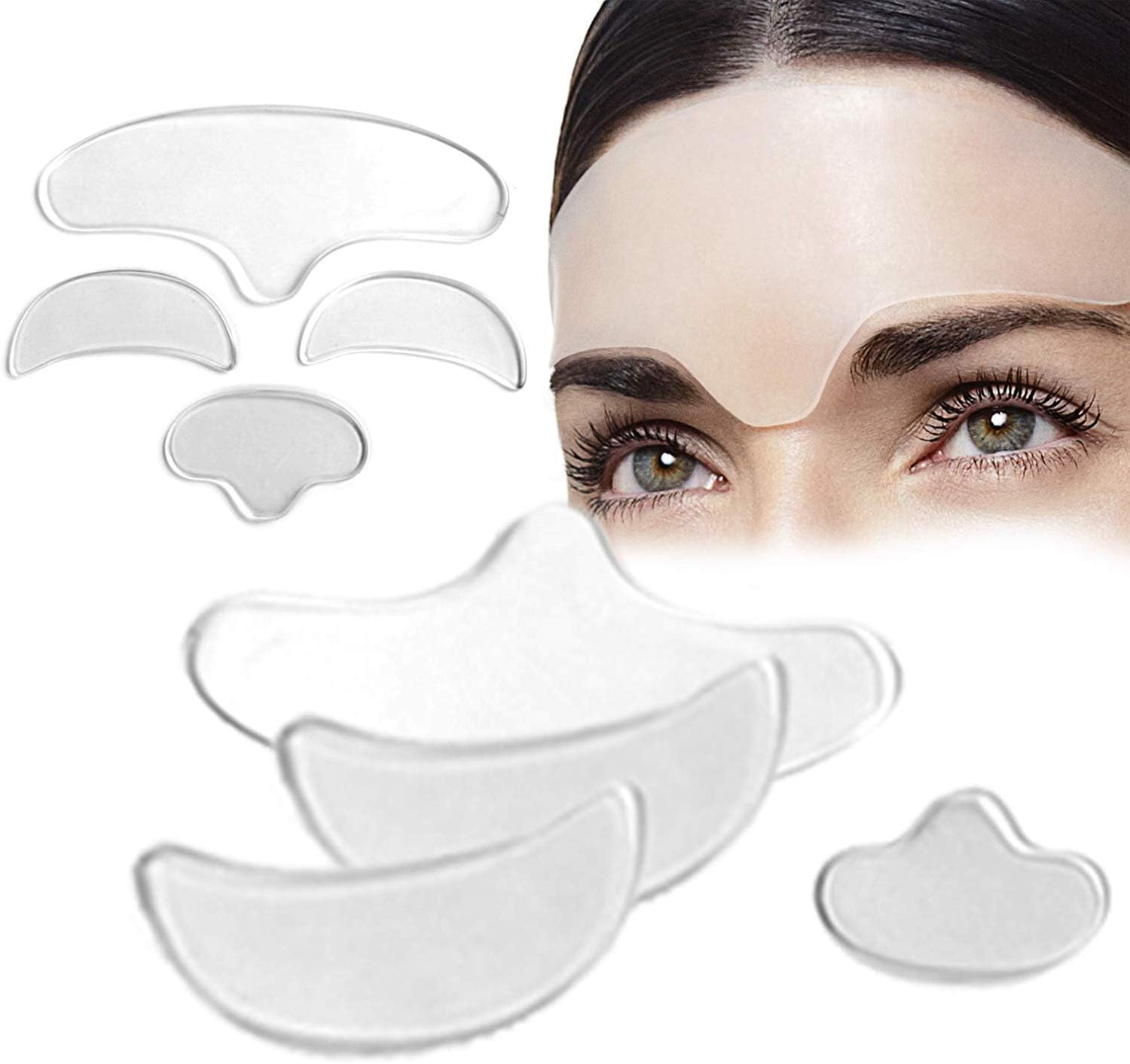 NBCT Facial Anti-Wrinkle Strips, Smoothing and Lifting Forehead Wrinkle Patches, Medium Size, 5 pcs, Silicone Hydrogel Patch