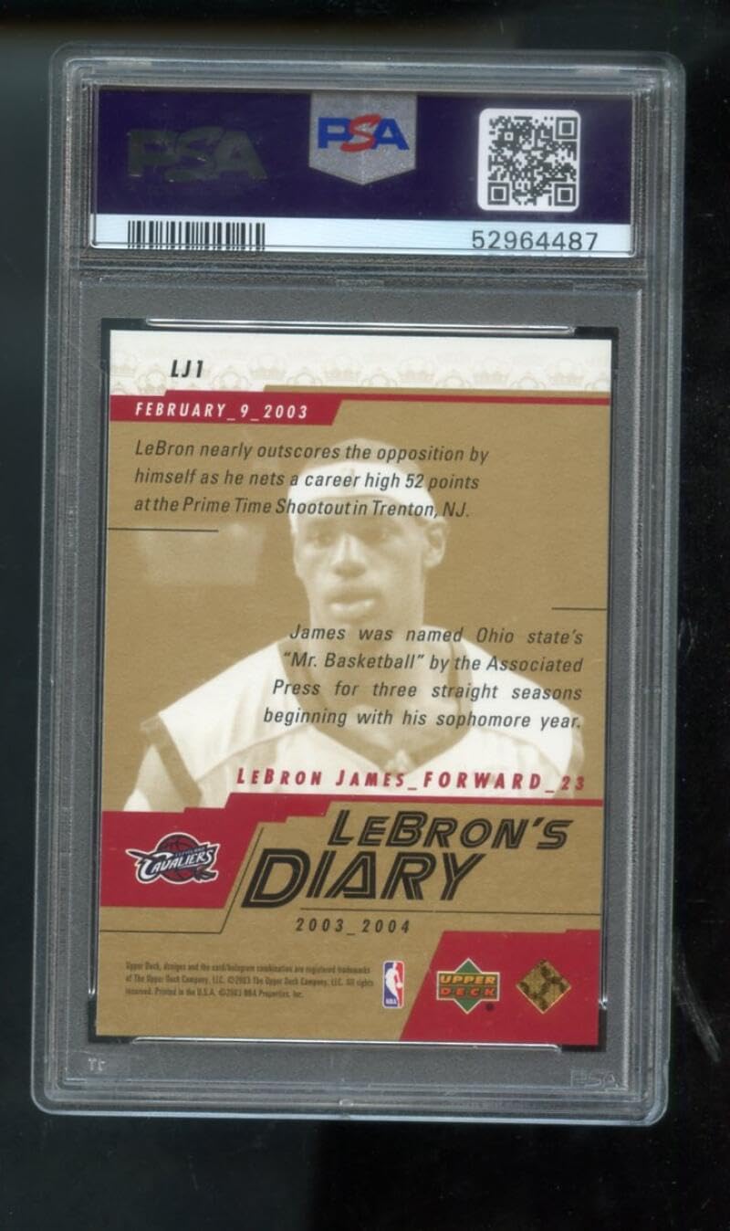 Amazon.com: 2003-04 Upper Deck #LJ1 Lebron James Diary