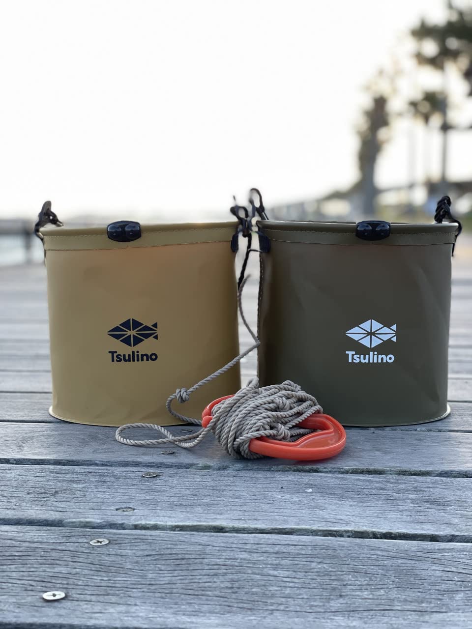 Amazon | ツリノ (Tsulino) 反転式水汲みバケツ21cm ベージュ