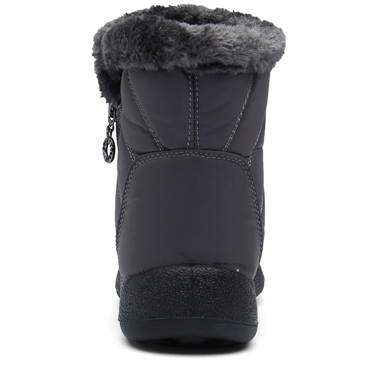 Stivali Donna Stivaletti Invernali Impermeabili Cerniera Stivali da Neve Cotone Caldo Peluche Caviglia Boots Bassi Scarpe Ultraleggero