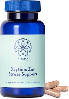 Niyama Daytime Zen Natural Stress Relief - 60 Veggie Capsules | Ashwagandha, Rhodiola, l-theanine & Bacopa | Daytime Natural Stress & Anxiety Support - 2 months supply (Stress Aid - "Ashwagandha")