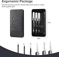 Vista 6 de Pimple Popper Tool kit Blackhead Remover Comedone Extractor Kit with Box for Easily Remove blackheads, Acne, Blemishes, Whiteheads, pimples and