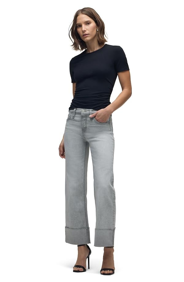 Hudson Women's Rosie High-Rise Wide Leg Jean, Washed Slate, 32 by HUDSON - Used condition - Image 6