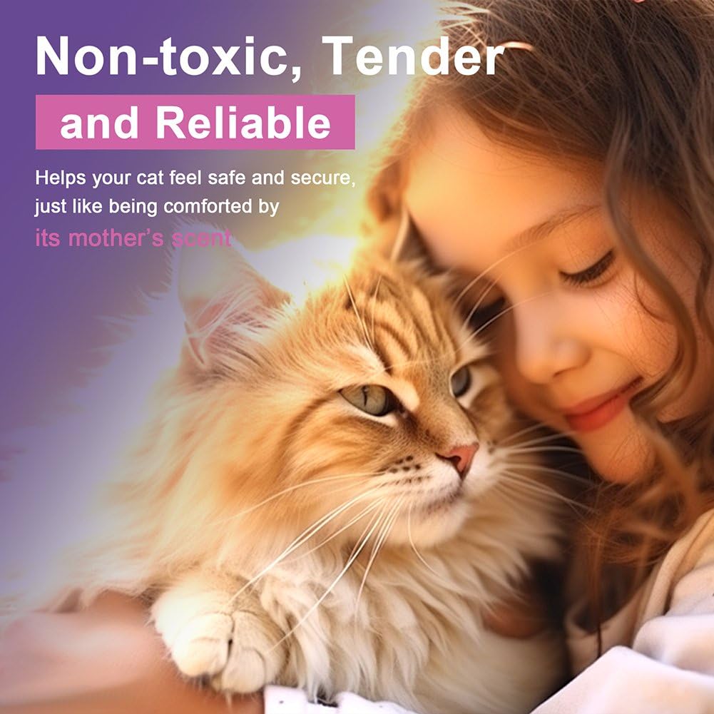 Cat Calming Diffuser Refill Kit - 35 Days Pheromone Formula to Relieve Stress, Reduce Scratching, Urine Spraying & Hiding - for Cats & Kittens - image 3
