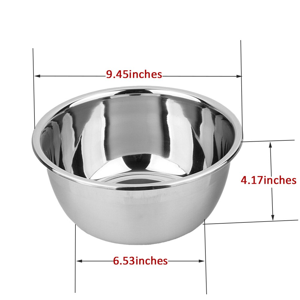 Amazon.com: meleg otthon Stainless Steel Bowl,3QT Salad Bowl