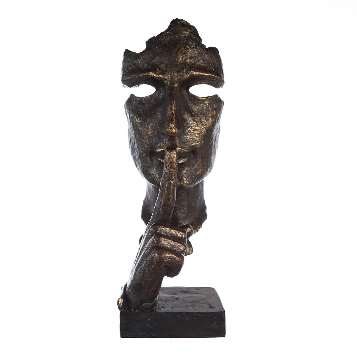 Casablanca Silence - Escultura de Resina - Bronce Antiguo - Altura 100 cm - decoración de Cara - Arte - Accesorio para el hogar - Regalo
