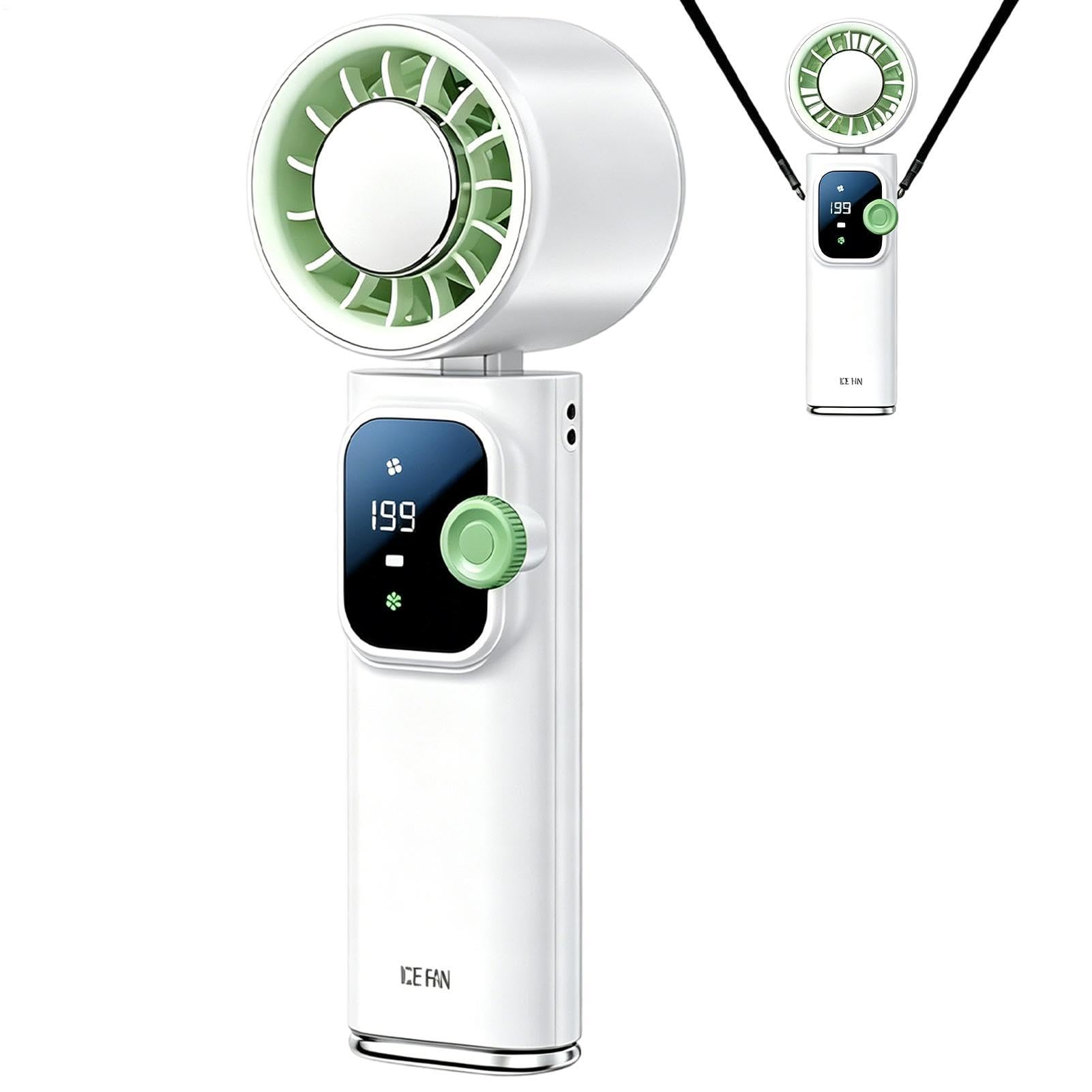 Ventilateur à main pliable 4000 mAh avec 199 vitesses réglables