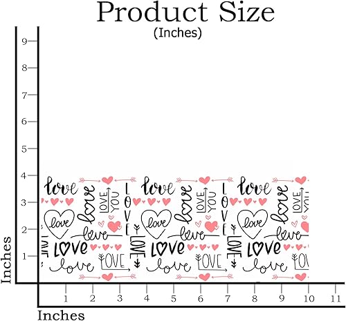 Miniatura 6 de Adhesivo de transferencia de vidrio UV DTF - 3 piezas de transferencia de arte con diseño de sublimación de amor y corazón, calcomanía impermeable