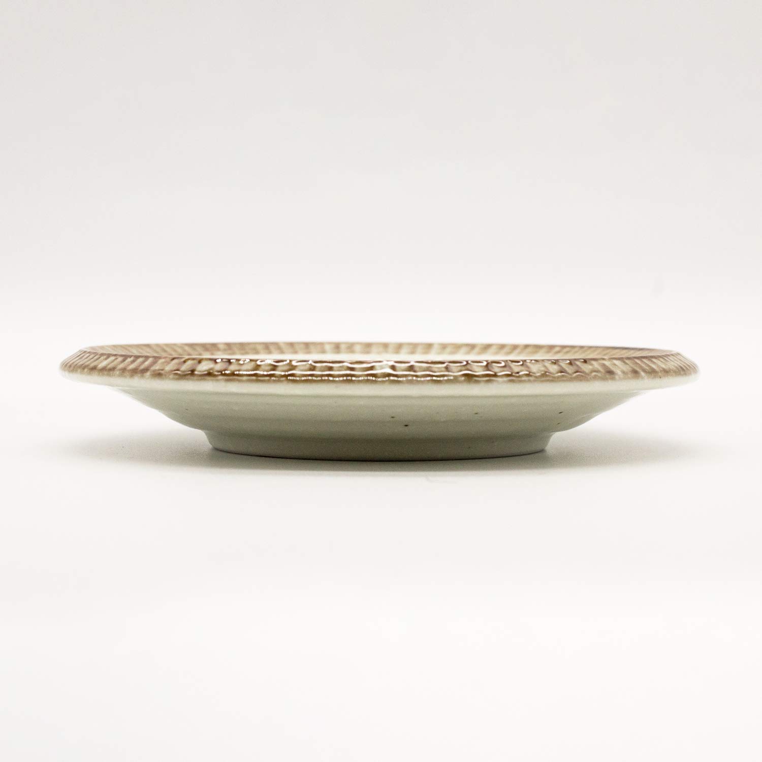 Amazon｜美濃焼 小皿 直径14cm 5枚セット 錆粉引渕十草 日本製 507-03