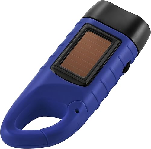 Miniatura 8 de Simpeak Paquete de 2 linternas de manivela de mano, linterna LED recargable de emergencia, linterna de supervivencia, linterna de dinamo de carabina