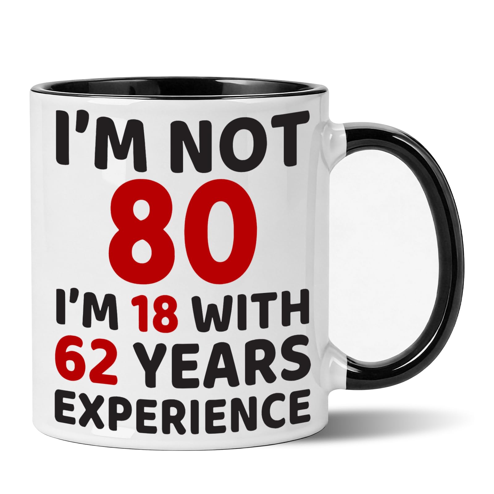 Yuecda 1946 80th Birthday Mug for Women Men, Turning 80 Year Old Birthday Gifts for Mom, Dad, Wife, Husband, Grandma, Grandpa, Sister, Best Friends, Coworkers, Her, Him, 11oz Coffee Cup