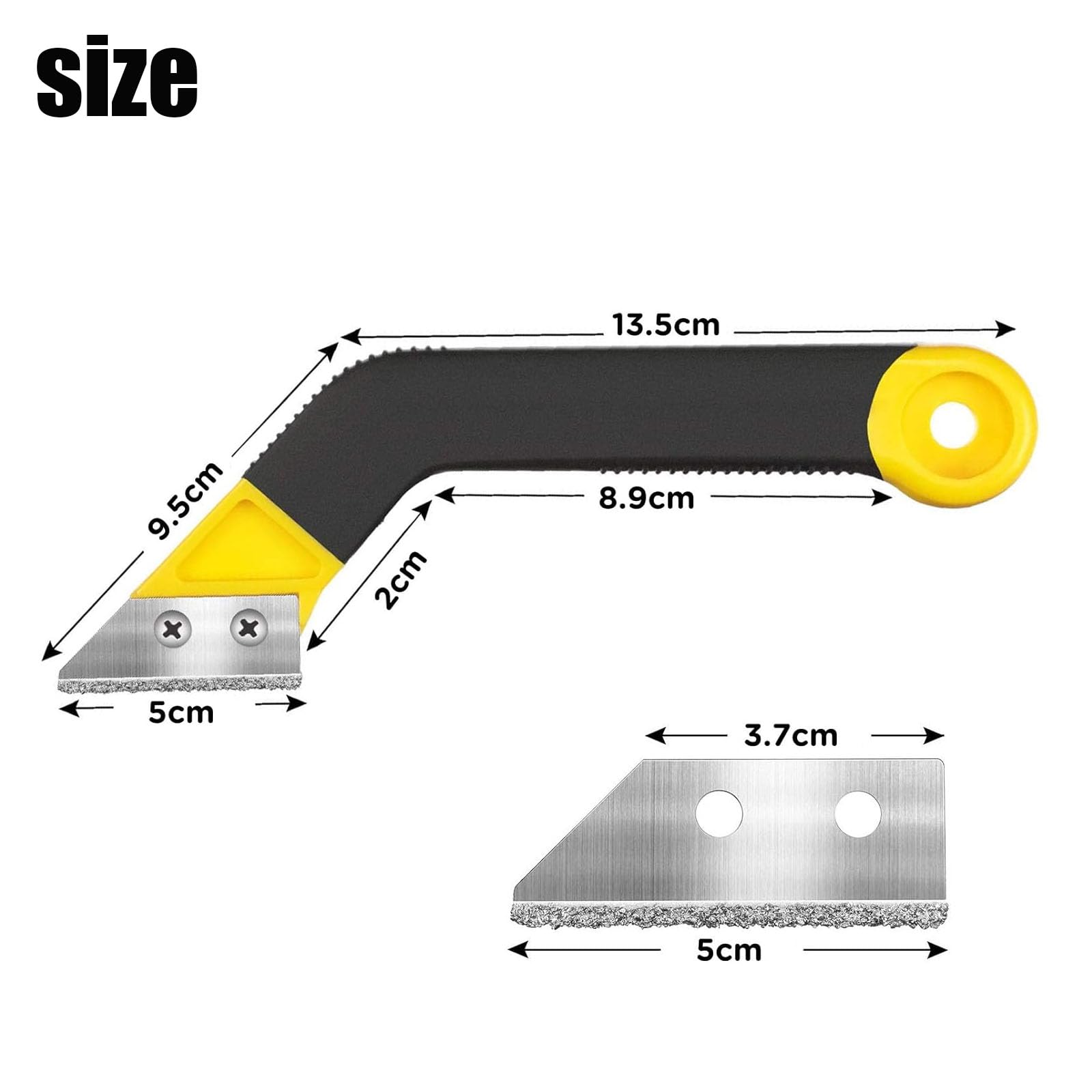 14 pcs Pro Grout Removal Repair Tool Set, Long-handled Scraper, Tapered Scraper and Rake for Tile Floor Cleaning and Repair - Image 2