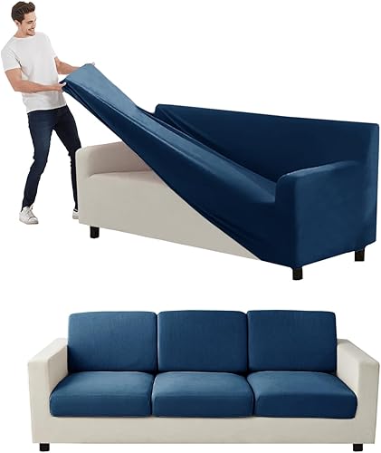 Miniatura 33 de Funda para Sofá de Terciopelo, Fundas Elásticas para Sofá para Funda Principal Separada/Respaldos y Cojines de Asiento, Funda para Sofá, para Fundas