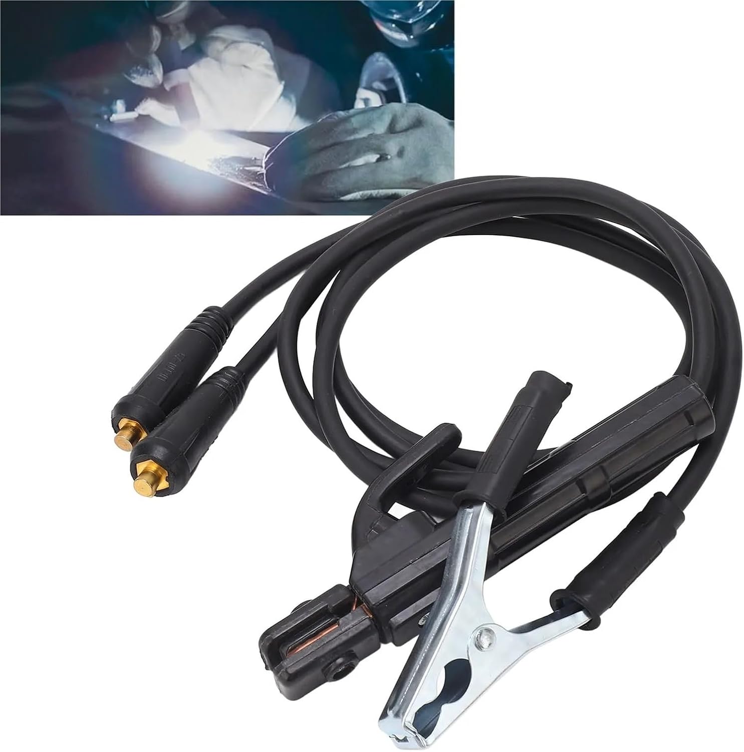 1pcs 200A Welding Electrode Holder Brass Iron Machine Ground Clamp with 1.5m Cable Replacement Accessories for Welding