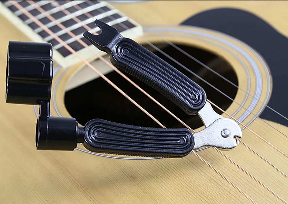 Guitar String Winder String Cutter and Pin Puller 3-in-1 Guitar Tool Guitar Repairing and Adjustment Tool for Acoustic and Electric Guitars - 2 Pack : Musical Instruments