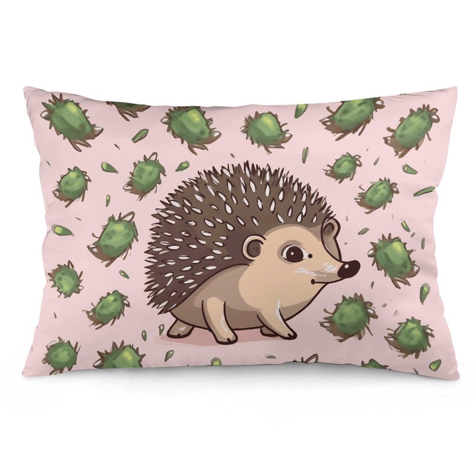 2 Pack Pillow Cases for Hair and Skin, Soft Breathable Pillow Case Covers with Hidden Zipper, Cartoon Hedgehog Pillowcase 16 "x24 Pillow Covers for Sleeping Gift