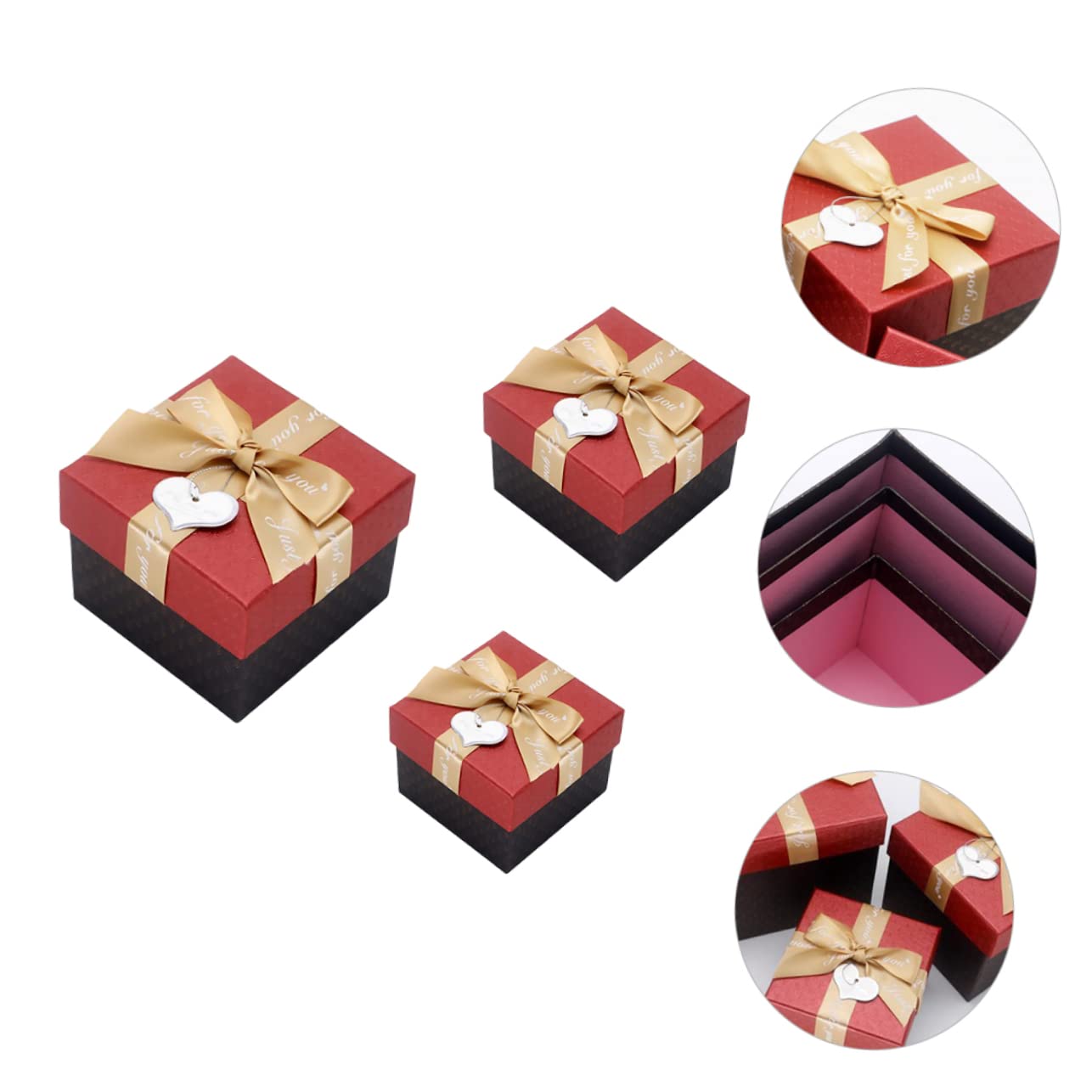 SOLUSTRE Conjunto De Caja De Obsequio Navideña Cuadrada Caja Para Dulces Para Empacar Dulces Para Embalaje Para Obsequio Para Usar Embalaje Eventos Especiales