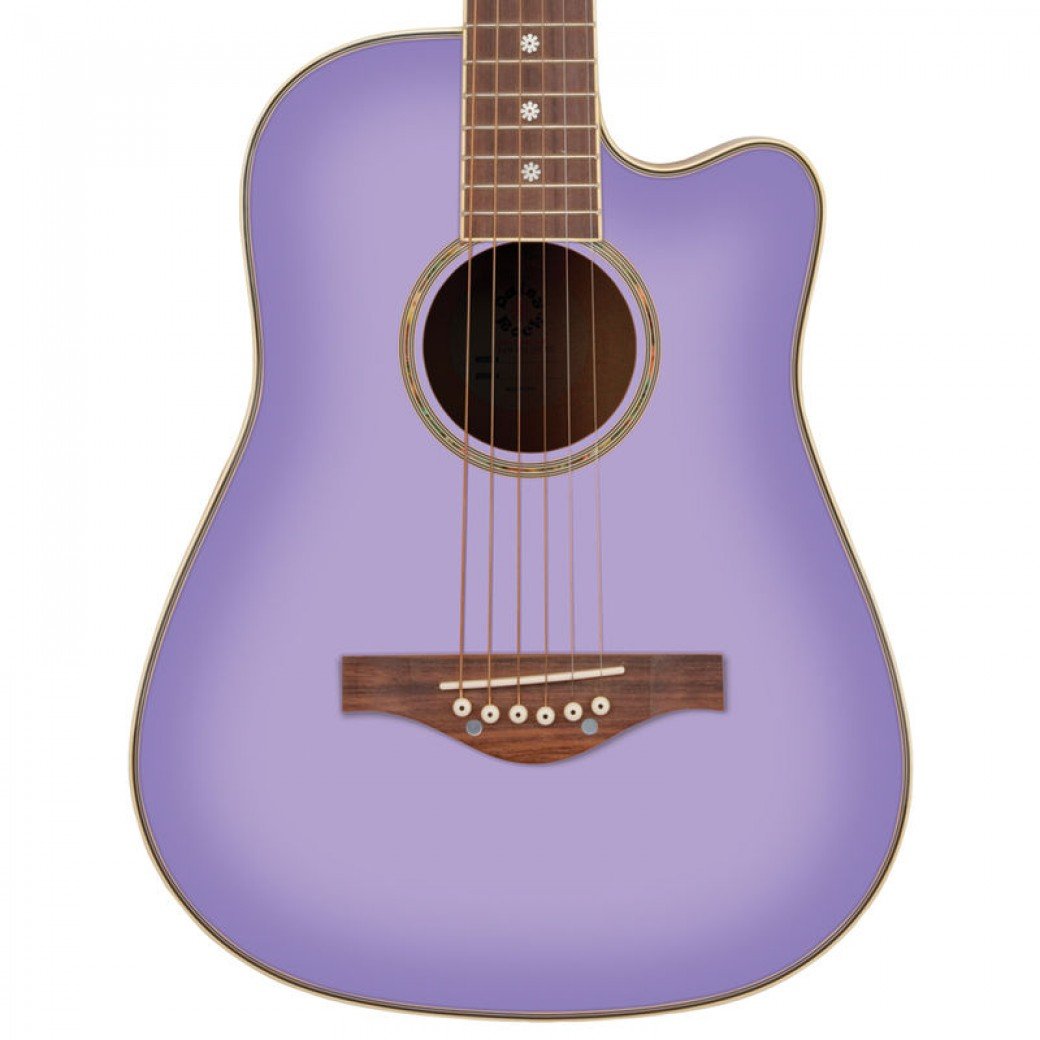 Daisy Rock DR6262 Wildwood Short Scale Acoustic Guitar, Purple