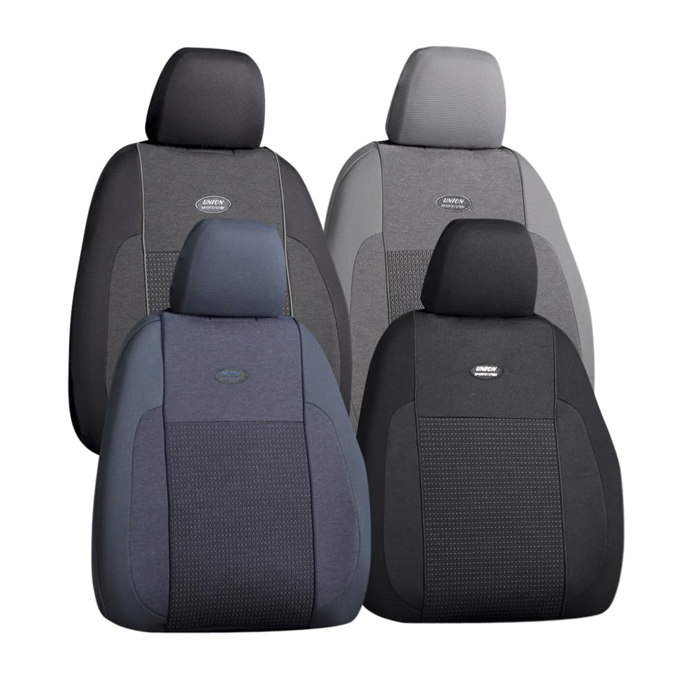 UNION Coprisedili anteriori UNIVERSALI JOLLY, Imbottiti, Alta Qualita’. 100% Made in Italy. Fatti per durare nel tempo (Grigio)