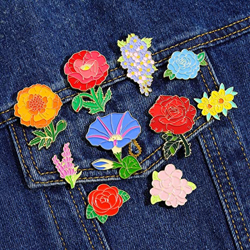 Creative Enamel Pins Bulk Set,Cartoon Plants Anime Rainbow Punk Animals Enamel Backpack Pins For Men/Women Cute Cool Pins For Jackets Clothes (Yd148-1) #TOP5