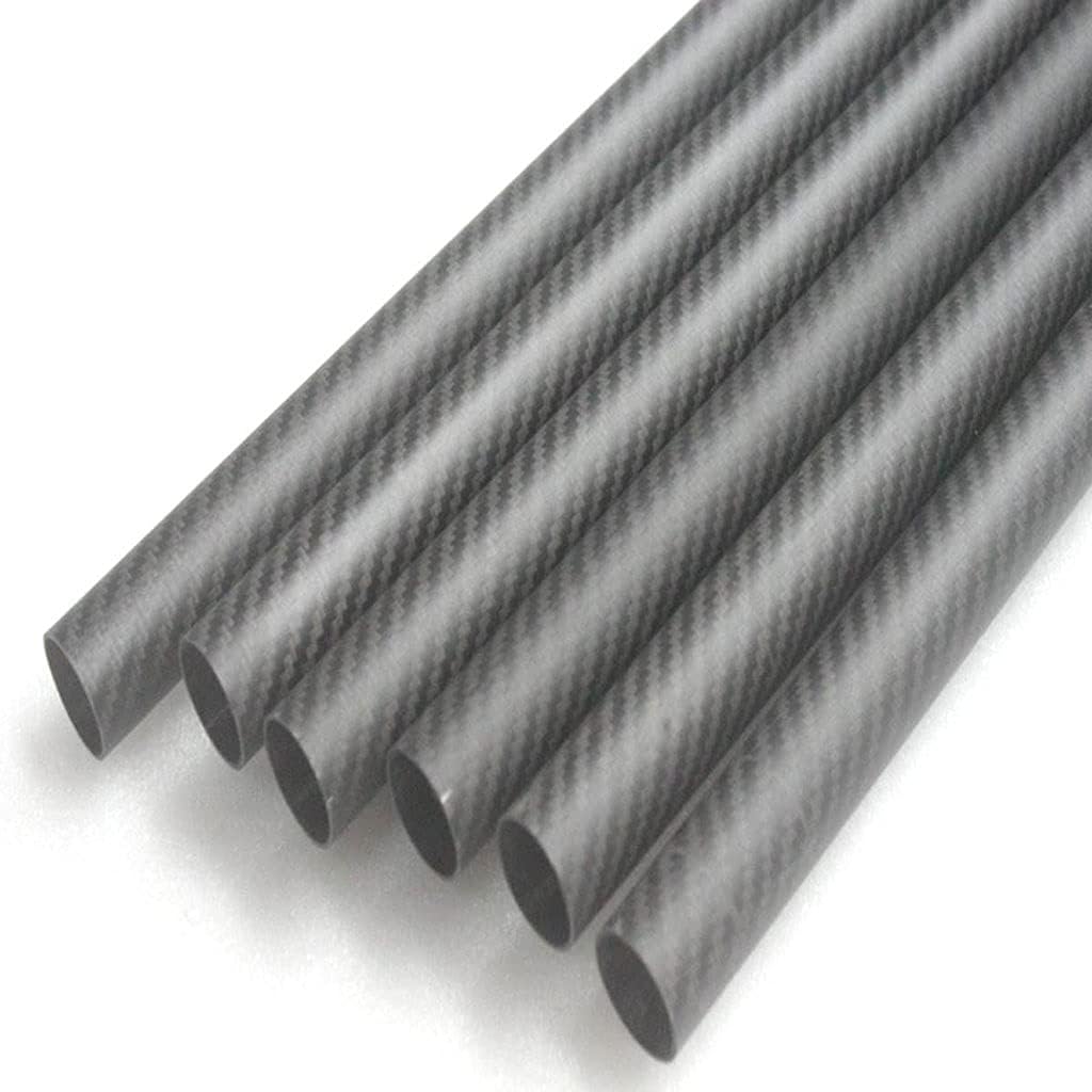 4PCS Twill Matte 3K Carbon Fiber Circular Tube, Length 500mm High Hardness OD 8mm 10mm 12mm 16mm 20mm 25mm 30mm Pipe (Size : 4 pcs 18x16x500mm)