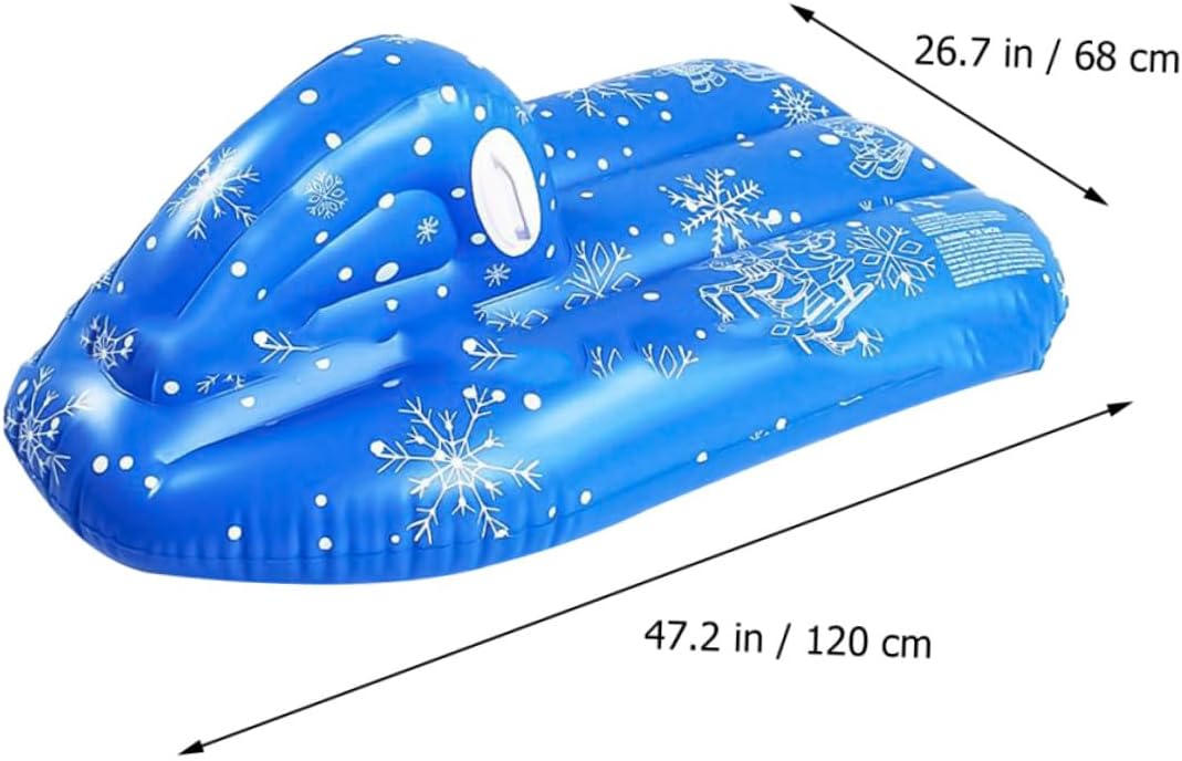Inflatable Winter Snow Tube Snow Sled PVC Raft Skiing Heavy Duty Outdoor Tubing Sledding and Family Fun
