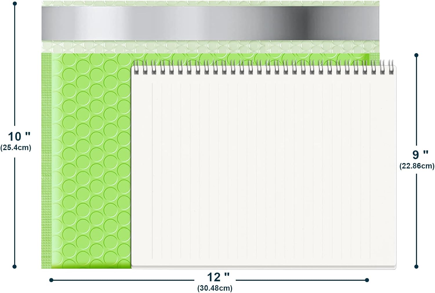 bubble mailers a4 paper size, 12x10 padded envelopes for shipping, 25 pack mailing packages with self seal adhesive, waterproof bubble envelopes (light green) light green 12"x10" 25pc