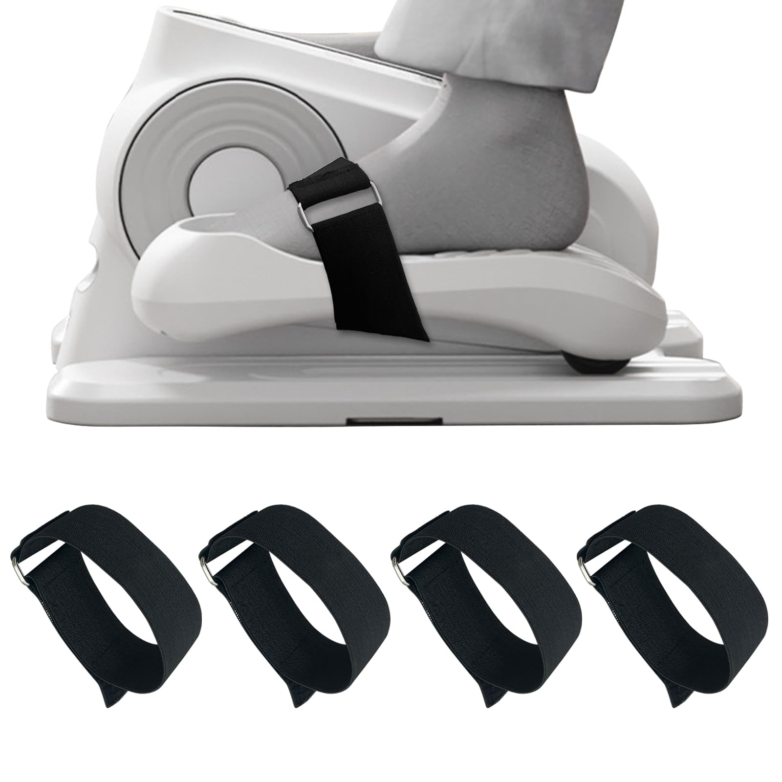 4 PCS Universal Pedal Straps for Elliptical Exerciser Machine, Suitable for Under Desk Leg Exercise Pedal, Enhances Stability, Safety & Workout Efficiency