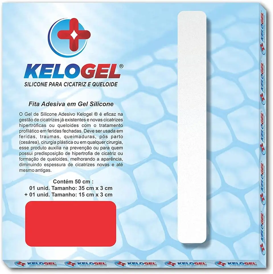 FITA DE SILICONE PARA CICATRIZ E QUELOIDE 50X3CM KELOGEL