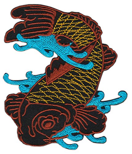 Preisvergleich Produktbild Patch Fisch Koi Aufnäher Bügelbild