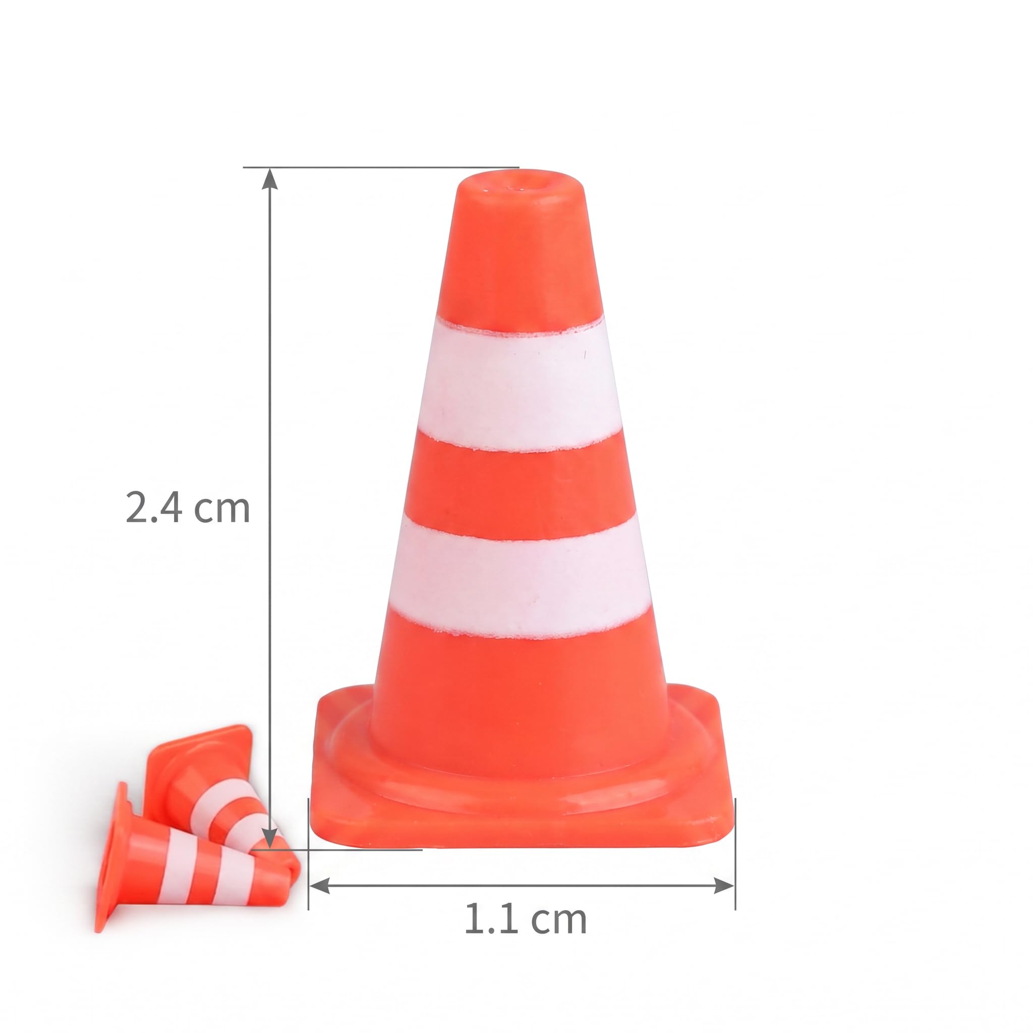 14Pcs Orange Miniature Road Cone,Traffic Cones Plastic Sign Road Cone Toy Roadblock Cone Sign Model Photo Prop Educational for Small Cones Construction Cones,Safety Signs and Signals — Amazon image 9
