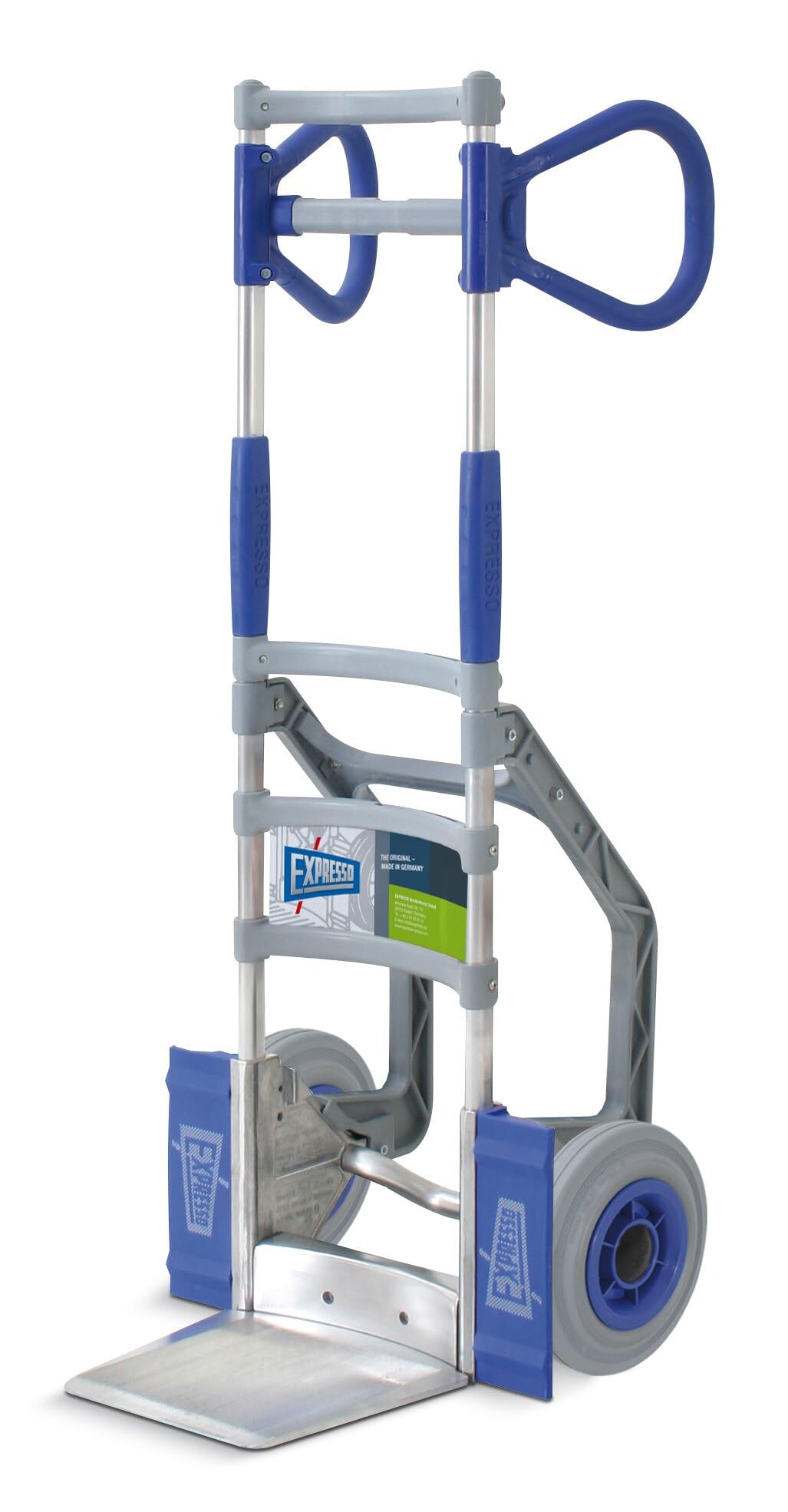 Vollmontierte EXPRESSO Alu Profi- Sackkarre klappbar AE27185142 / 120kg / pannensichere Räder/Schaufel L 24,5 x B 22 cm