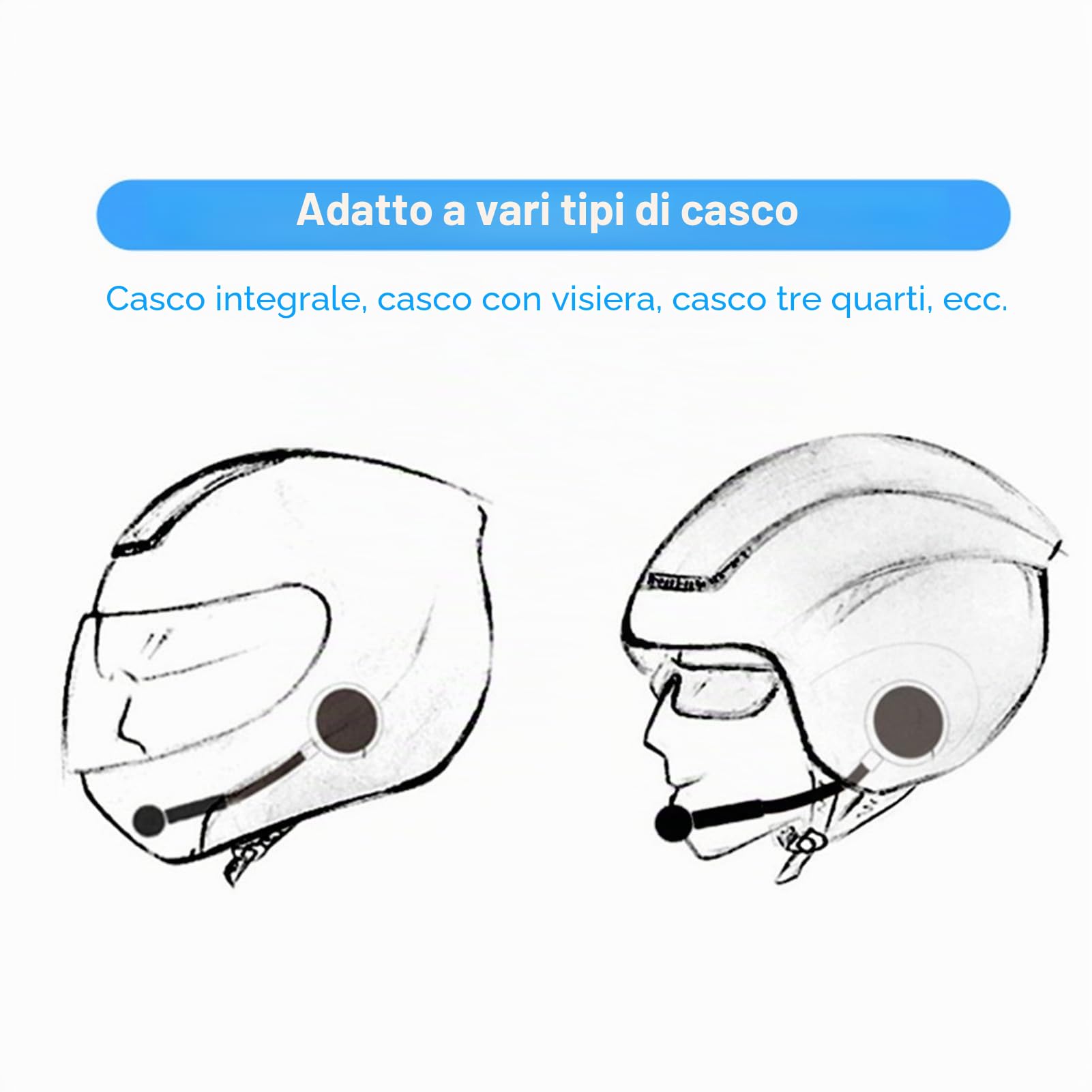 Gegong Casco motociclistico Bluetooth Affiolese CSR Chipset CSR Chiamata 15h Playback Rimovibile Audio Dispositivo Audio apparato di comunicazione con cuffia wireless wireless
