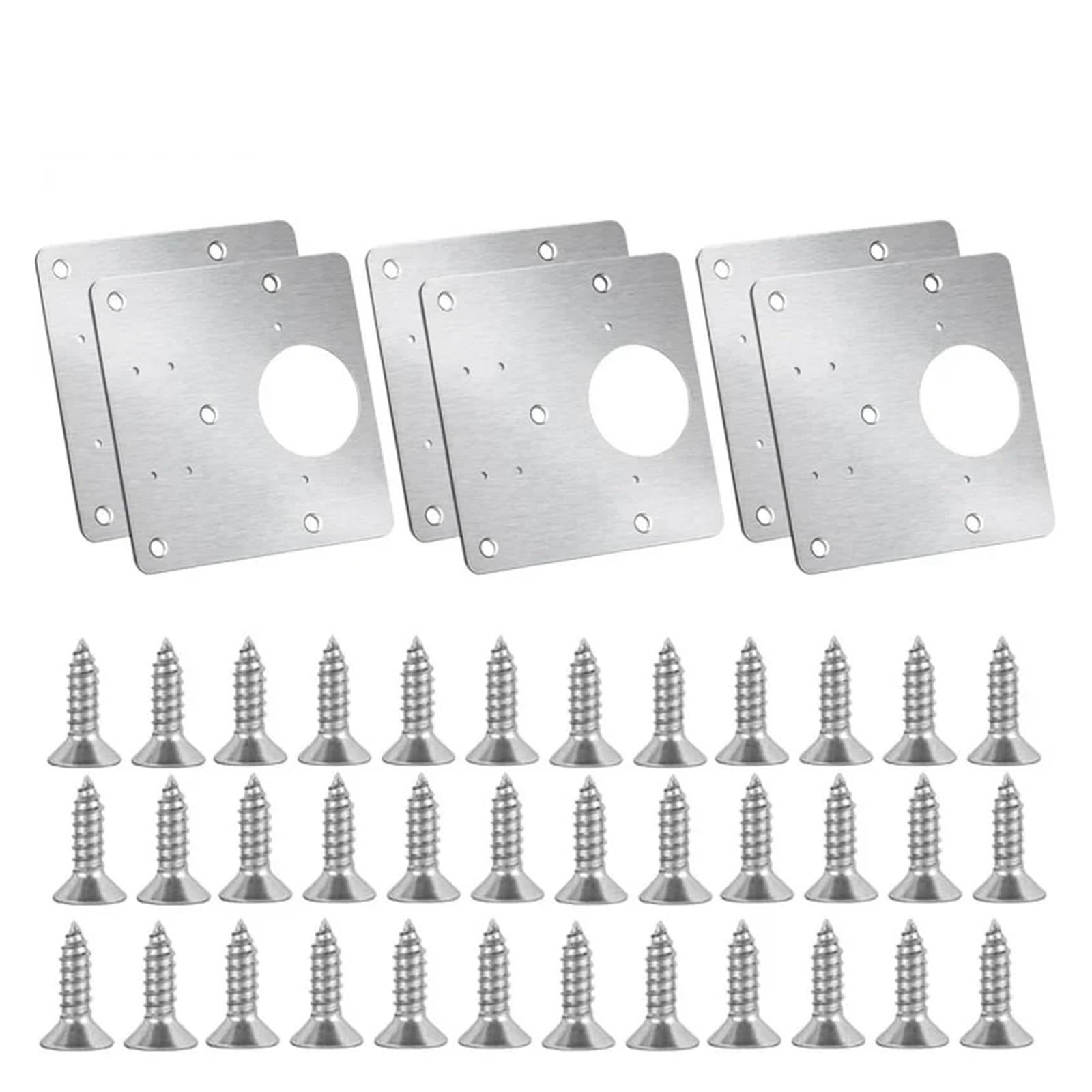 Kgdchyiplj 6 Sets Generic Kitchen Door Hinge Fixing Repair Brackets With Mounting Screws(6 Sets)