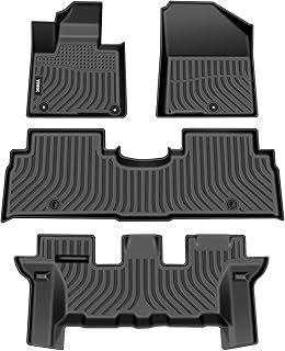 Floor Mats Compatible for 2016-2020 Sorento 7 Seat, Car Mats All Weather Protection Custom Floor Liners Full Set Include 1st/2nd/3rd Row Front & Rear, Automotive Floor Mats TPE Black