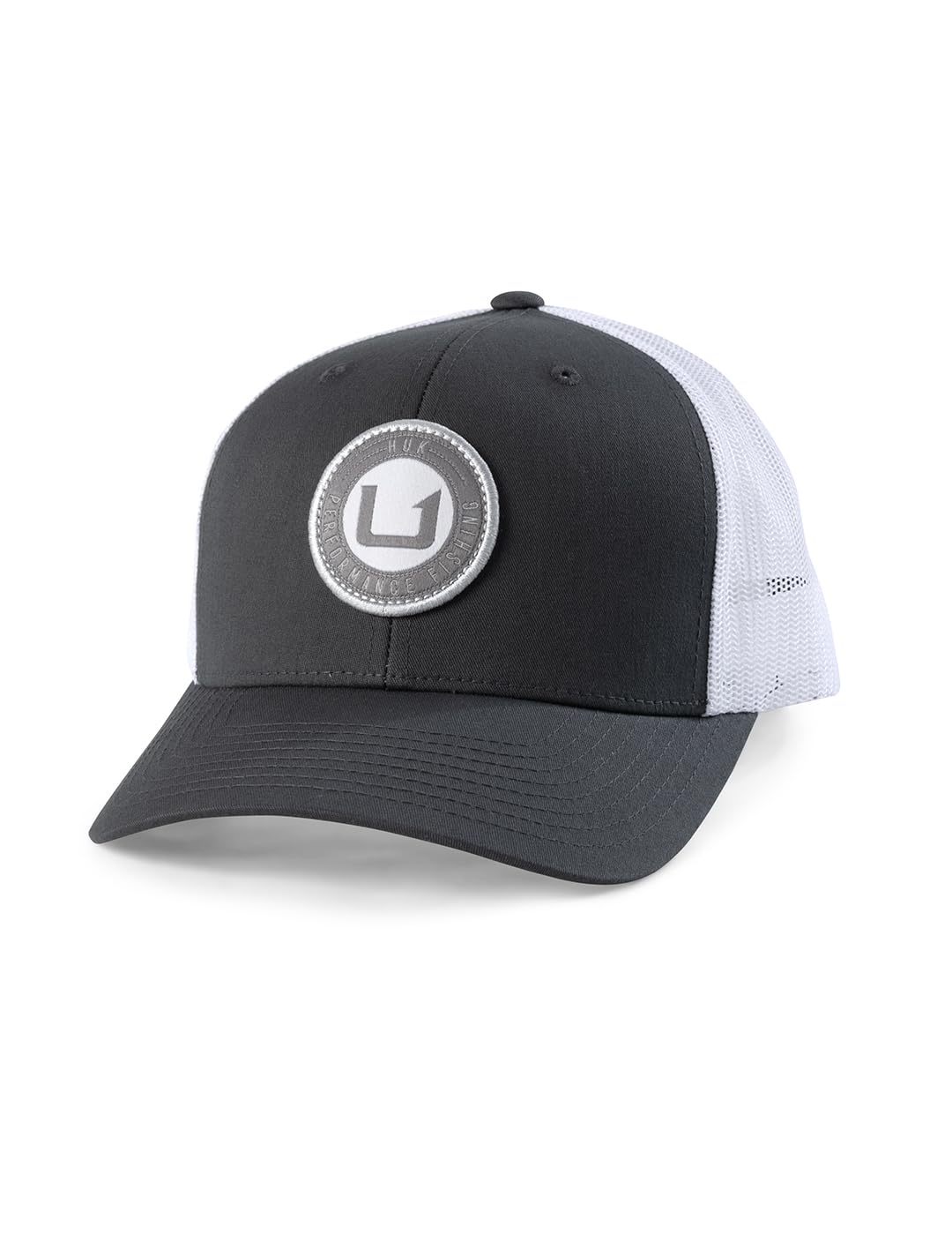 HUK Gorra de Pesca antirreflejos para Hombre, Cambio de círculo - Ceniza volcánica, Taille Unique
