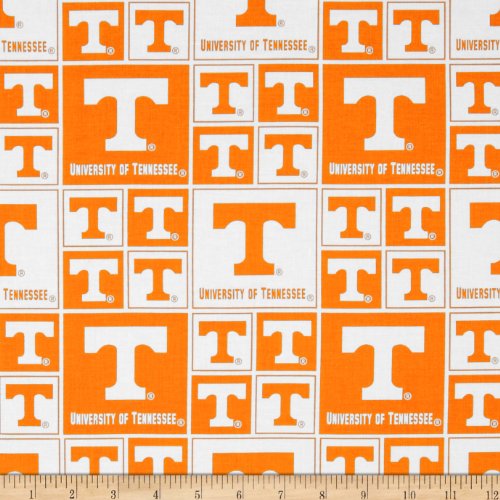 Sykel Enterprises Collegiate Cotton Broadcloth University of Tennessee Fabric By The Yard