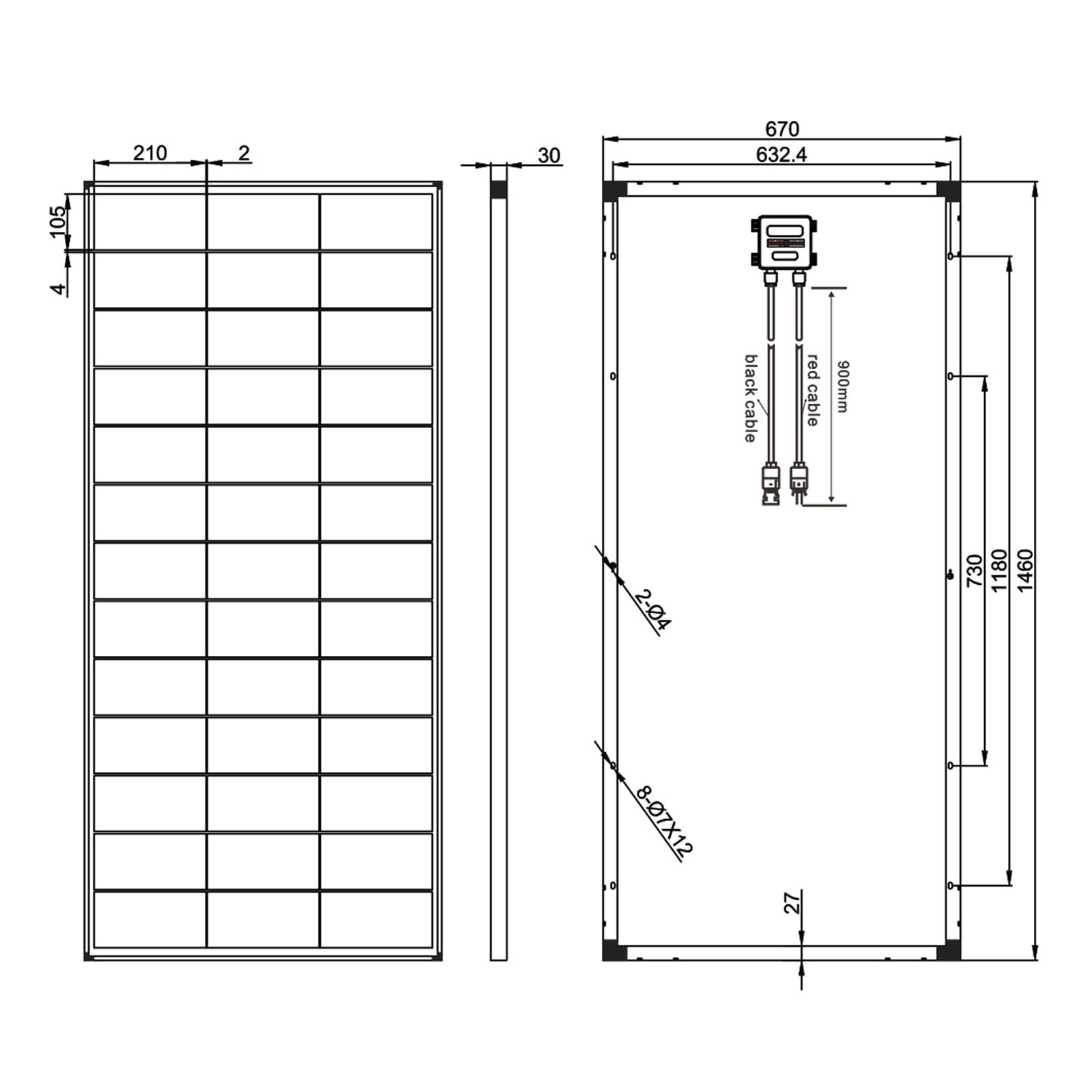 enjoy solar® Modulo Solare Monocristallino 200W 12V PERC 9BB