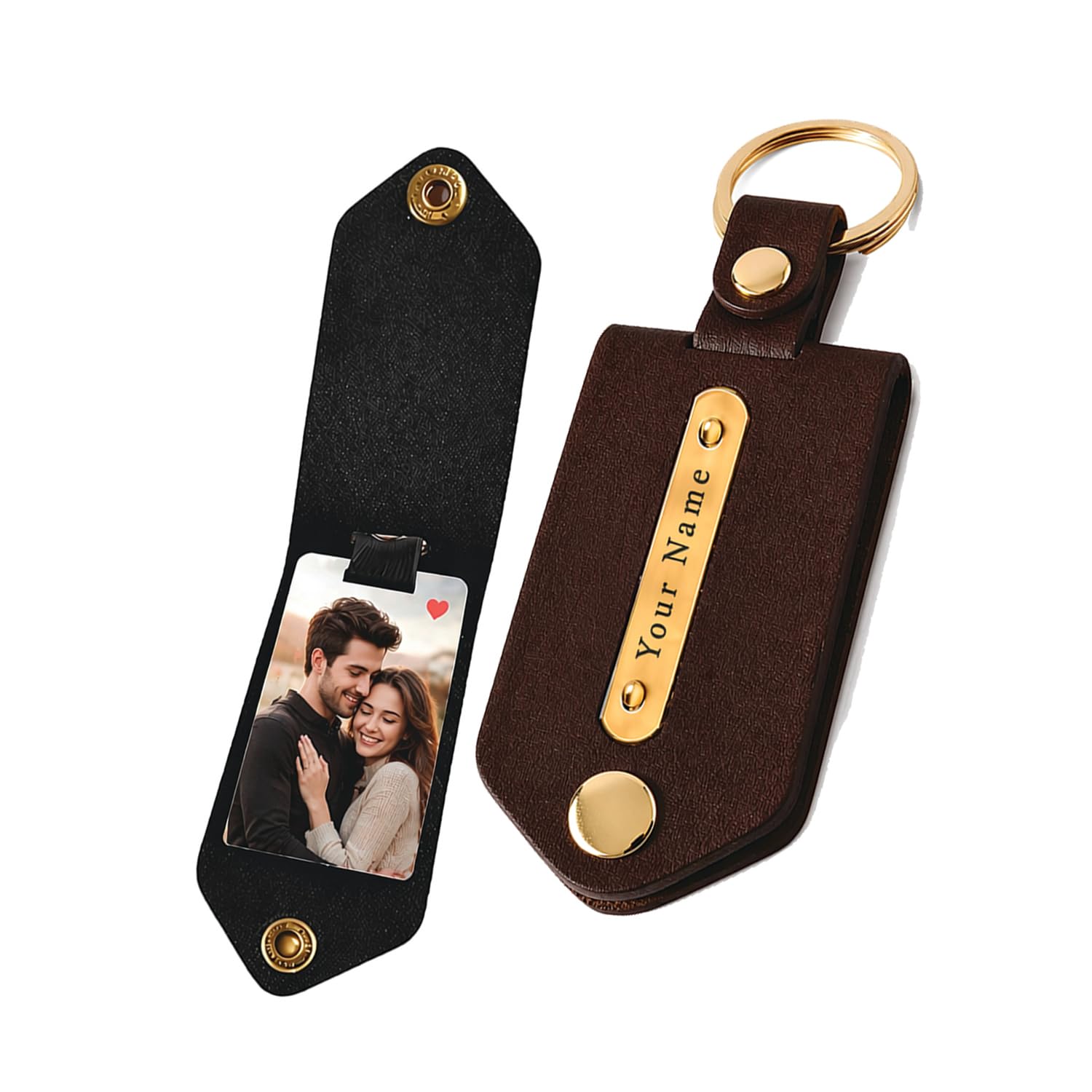 Personalized Photo Keychain Leather | Custom Picture Keyring with Name/Text | Memory Gift for Boyfriend, Girlfriend, Husband, Wife | Birthday, Anniversary, Valentine Gift-image-25