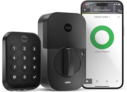 Vista 9 de Yale Assure Lock 2 con Wi-Fi – Cerradura inteligente de bronce frotado con aceite para puerta principal con teclado, control por app, llave de Oil