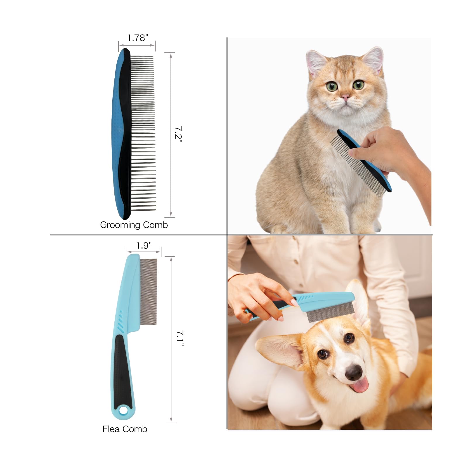 Amazon.co.jp: LYONGSMENT 7 in 1 ペット デシェディングブラシセット